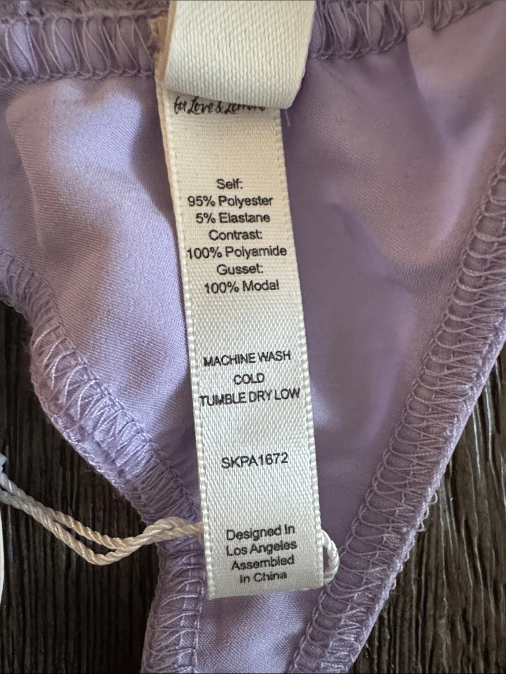 For Love and Lemons Thursday Day of the Week Satin Thong Panties